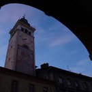 Cuneo - Torre Civica dai portici del Municipio