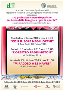 Locandina Rassegna cinematografica sul tema della famiglia a "porte aperte"