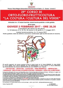 Locandina Corso Orto-floro-frutticoltura