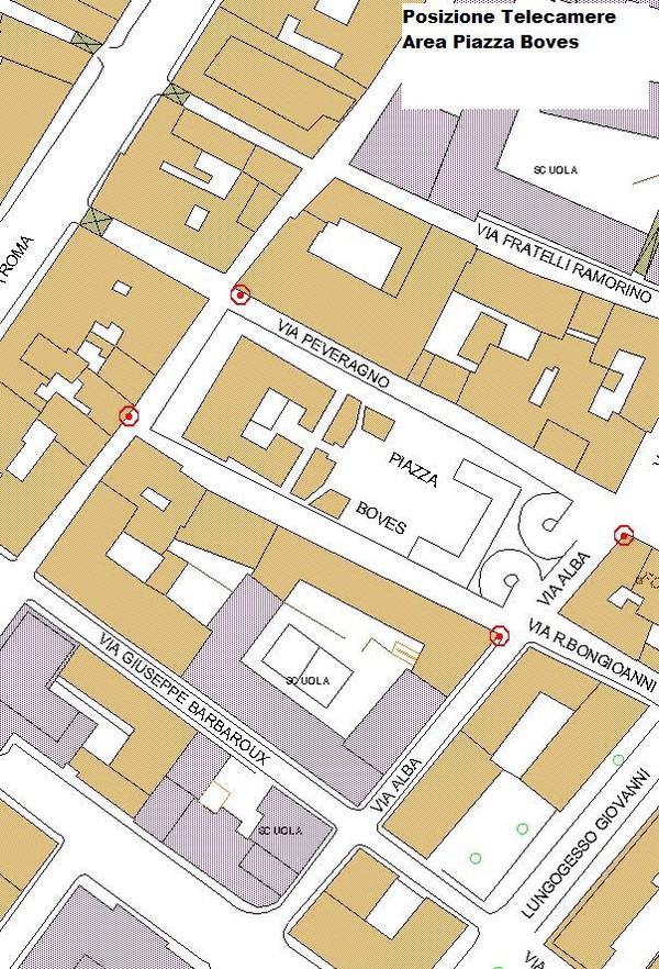 Cartina stradale Area Piazza Boves