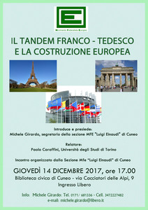 Il tandem franco-tedesco e la costruzione europea