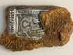 Placchetta ageminata dalla tomba 331 con tracce di tessuto mineralizzato, foto Docilia s.n.c.