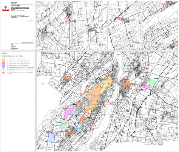 Tav.1 “Punti vendita localizzati esternamente alle zone di insediamento