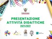 Presentazione attività didattiche