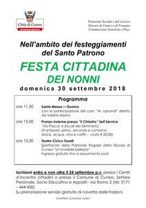 Locandina festa cittadina nonni