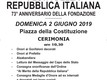 Festa della Repubblica Italiana - 73° Anniversario della Fondazione