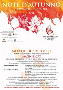 lOCANDINA MAGNIFICAT - Concerto di solidarietà per le zone colpite dal terremoto