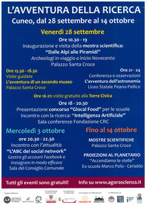 Locandina programma L’Avventura della Ricerca