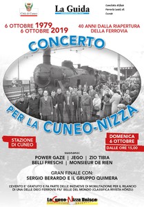 locandina Celebrazioni del 40esimo anniversario dalla riapertura della Cuneo – Nizza