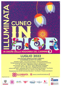 locandina Cuneo illuminata in fiore