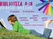 locandina degli orari estivi