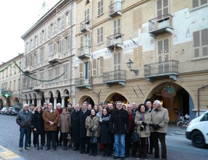 La delegazione francese con i rappresentanti del Comune in via Roma