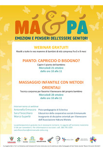 locandina Ma&Pa:  Due webinar gratuiti per mamme