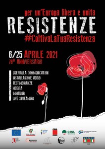 Locandina RESISTENZE Per un’Europa libera e unita | #ColtivaLaTuaResistenza