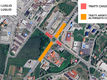 i tratti interessati dai lavori su C.so De Gasperi