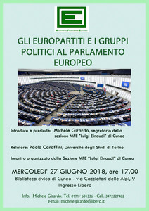 Gli europartiti e i gruppi politici al Parlamento europeo