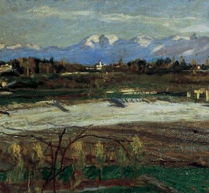 Bozzetto "Pace Vespertina. La Spinetta di Cuneo"