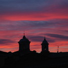 Tramonto sulla Chiesa di Santa Croce