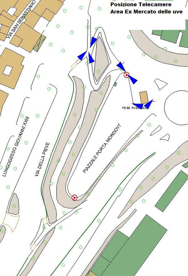 Cartina stradale Area ex Mercato delle uve