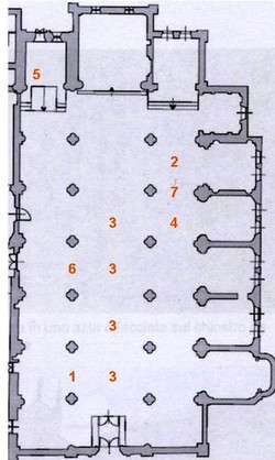 Plan of the Church with a digital display of the works, furniture and celebrations