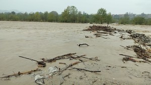 Maltempo, chiuso il guado sul torrente Gesso