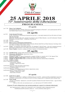 Locandina programma 25 aprile 2018