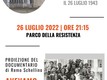 Locandina In ricordo del discorso di Duccio Galimberti - proiezione del documentario “Avevamo vent’anni” di Remo Schellino
