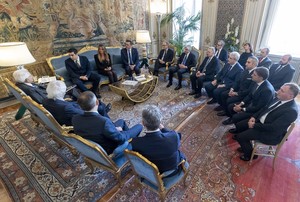 Il Presidente Sergio Mattarella in occasione dell'incontro con la delegazione dell 'UPI