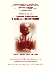 locandina 2° Concorso Internazionale di Canto Lirico ENZO SORDELLO