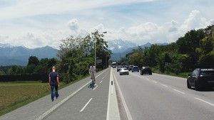 Render di progetto pista ciclabile via Torino