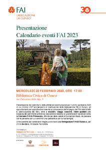 Calendario eventi FAI 2023