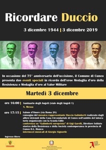 Locandina Commemorazione 75° anniversario della morte di Duccio Galimberti