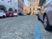 Parcheggi blu in piazza Virginio