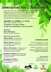 manifesto Innovatori per l'ambiente