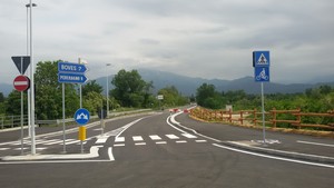 Il nuovo incrocio di via Savona con via del Borgo Gesso