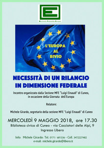 L'Europa al bivio: necessità di un rilancio in dimensione federale