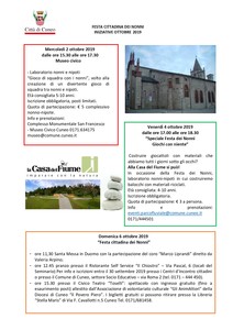 Locandina Festa cittadina dei Nonni | iniziative ottobre 2019