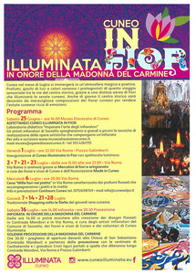 locandina Cuneo illuminata in fiore