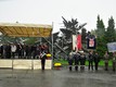 Un momento della cerimonia al Parco della Resistenza