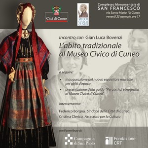 Locandina L’abito tradizionale al Museo Civico di Cuneo