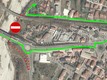 Tratto di pista chiuso e percorso alternativo
