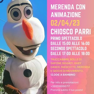 Merenda con animazione presso la terrazza del Chiosco Parri a Cuneo