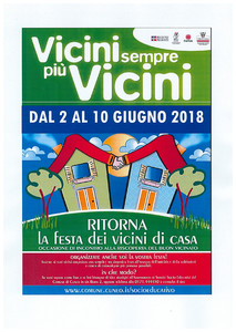 Locandina  Festa dei Vicini di Casa 2018