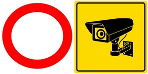 immagine divieto d'accesso e videosorveglianza