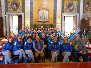 foto della Nazionale con Sindaco e Assessore allo sport