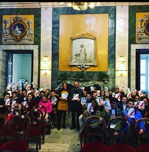 Un momento della cerimonia di consegna