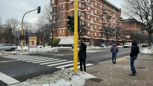 nuovo impianto semaforico in corso De Gasperi