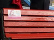 la prima Panchina Rossa in ricordo delle donne che non ci sono più