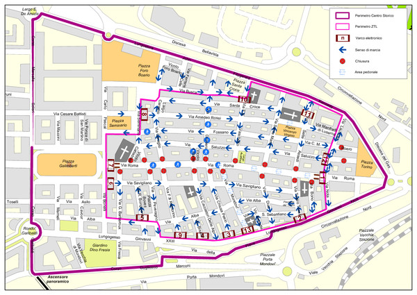 i confini della ZTL e dell'area Centro Storico