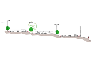 Render di progetto parcheggio via Porta Mondovì